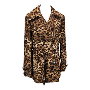 International Concept Wild Leopard Print Women's Trench Coat - Roar Your Style/L